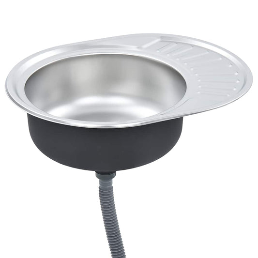 Kitchen Sink with Strainer and Trap Oval Stainless Steel Kitchen Sink with Strainer and Trap Oval Stainless Steel