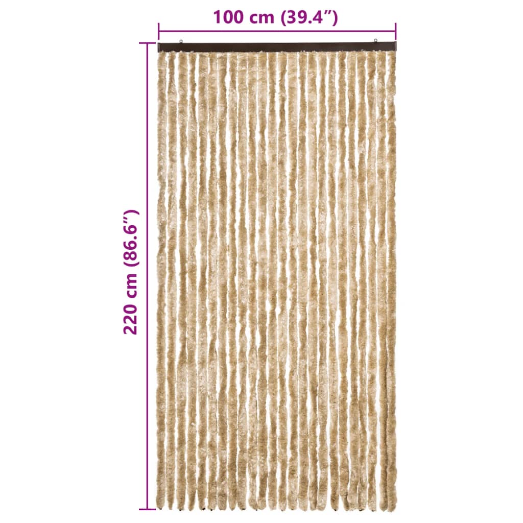 Insect Curtain Beige 100x220 cm Chenille
