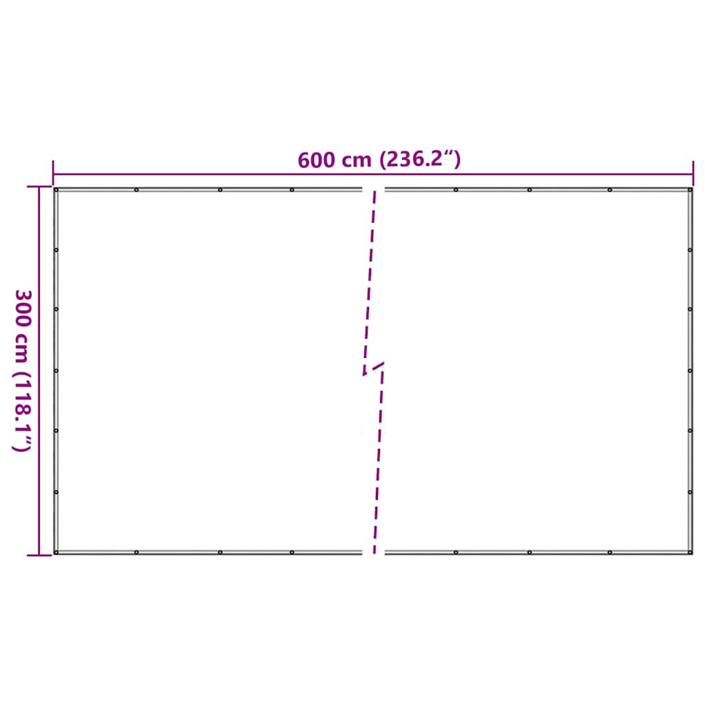 144998 vidaXL Container Net HDPE 3x6 m Black