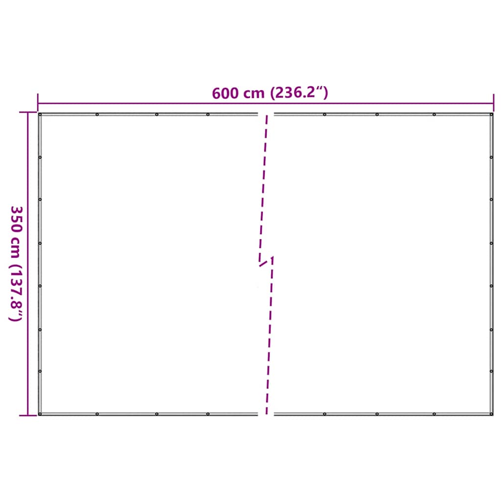 145001 vidaXL Container Net HDPE 3,5x6 m Black