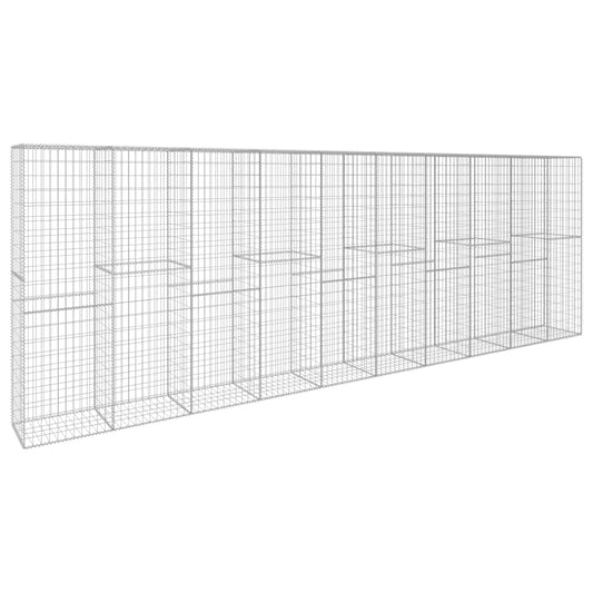 145089 vidaXL Gabion Wall with Cover Galvanised Steel 600x50x200 cm 145089 vidaXL Gabion Wall with Cover Galvanised Steel 600x50x200 cm