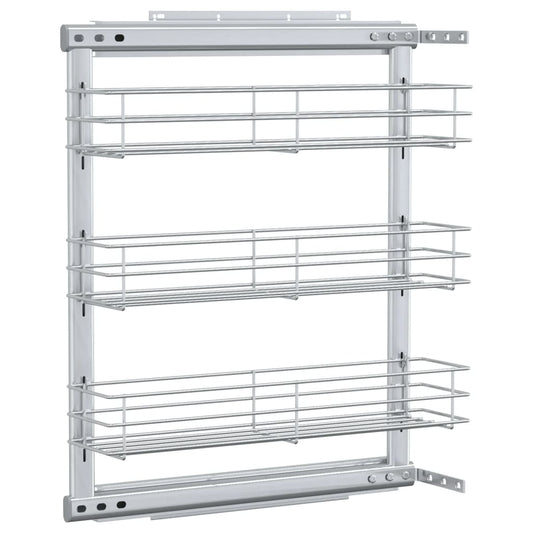 3-Tier Pull-out Kitchen Wire Basket Silver 47x15.5x55.5 cm 3-Tier Pull-out Kitchen Wire Basket Silver 47x15.5x55.5 cm