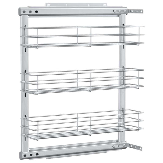 3-Tier Pull-out Kitchen Wire Basket Silver 47x15,5x55,5 cm 3-Tier Pull-out Kitchen Wire Basket Silver 47x15,5x55,5 cm