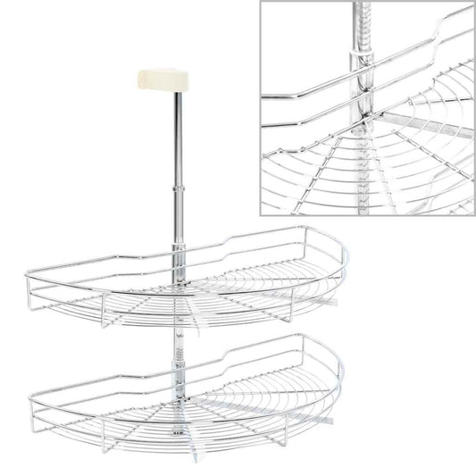 50972 vidaXL 2-Tier Kitchen Wire Basket Silver 180 Degree 75x38x80 cm 50972 vidaXL 2-Tier Kitchen Wire Basket Silver 180 Degree 75x38x80 cm