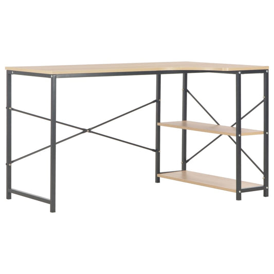 Computer Desk Black and Oak 120x72x70 cm Computer Desk Black and Oak 120x72x70 cm