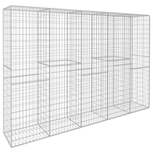145090 vidaXL Gabion Wall with Cover Galvanised Steel 300x50x200 cm 145090 vidaXL Gabion Wall with Cover Galvanised Steel 300x50x200 cm