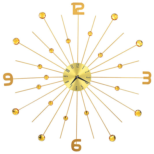 Wall Clock Metal 70 cm Golden Wall Clock Metal 70 cm Golden
