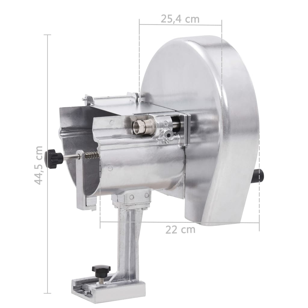 50957 vidaXL Manual Vegetable Cutter Silver 22x44,5 cm Aluminum