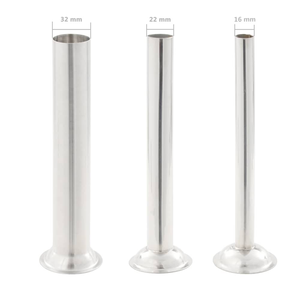 50962 vidaXL Manual Sausage Stuffer Silver 5 L Stainless Steel