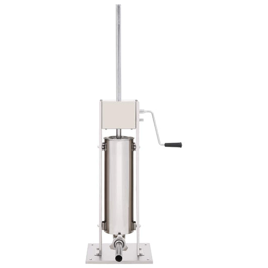 Manual Sausage Stuffer Silver 7 L Stainless Steel Manual Sausage Stuffer Silver 7 L Stainless Steel