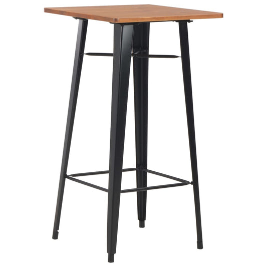 3 Piece Bar Set Steel Black 3 Piece Bar Set Steel Black