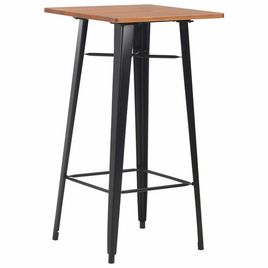 3 Piece Bar Set Steel Black 3 Piece Bar Set Steel Black