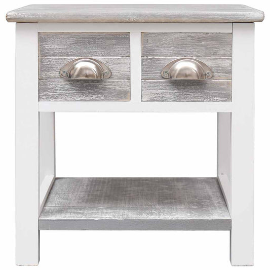 284066 vidaXL Side Table Grey 40x40x40 cm Paulownia Wood 284066 vidaXL Side Table Grey 40x40x40 cm Paulownia Wood