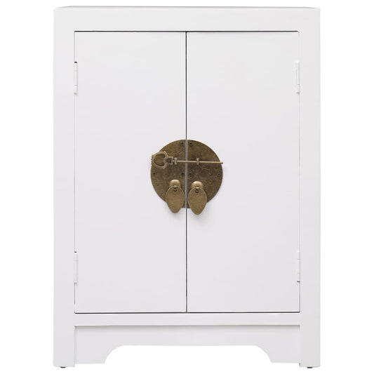 Bedside Cabinet White 38x28x52 cm Paulownia Wood Bedside Cabinet White 38x28x52 cm Paulownia Wood