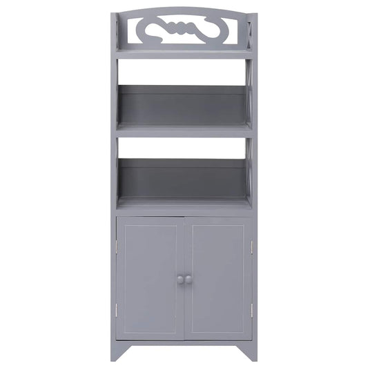 284110 vidaXL Bathroom Cabinet Grey 46x24x116 cm Paulownia Wood 284110 vidaXL Bathroom Cabinet Grey 46x24x116 cm Paulownia Wood