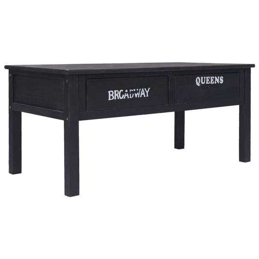 Coffee Table Black 100x50x45 cm Wood Coffee Table Black 100x50x45 cm Wood