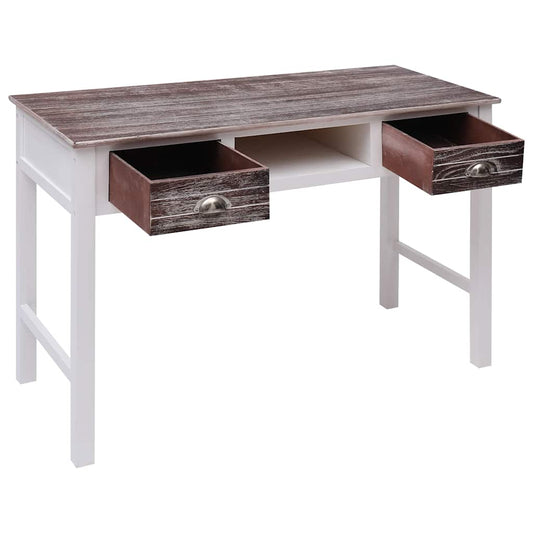 284154 vidaXL Writing Desk Brown 110x45x76 cm Wood 284154 vidaXL Writing Desk Brown 110x45x76 cm Wood