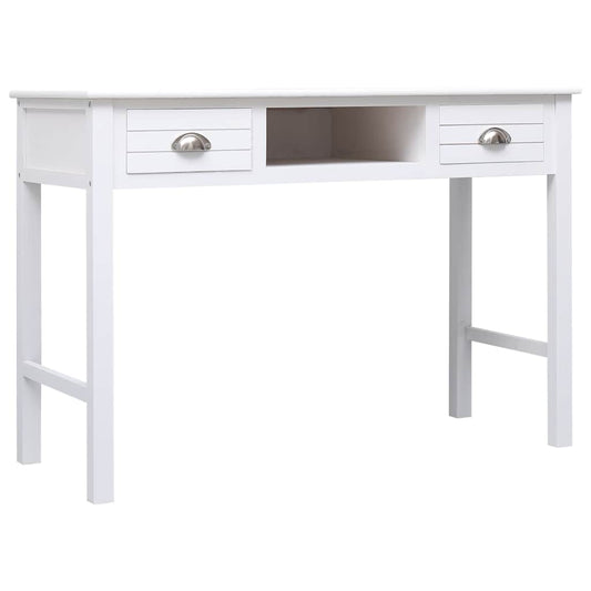 284155 vidaXL Writing Desk White 110x45x76 cm Wood 284155 vidaXL Writing Desk White 110x45x76 cm Wood