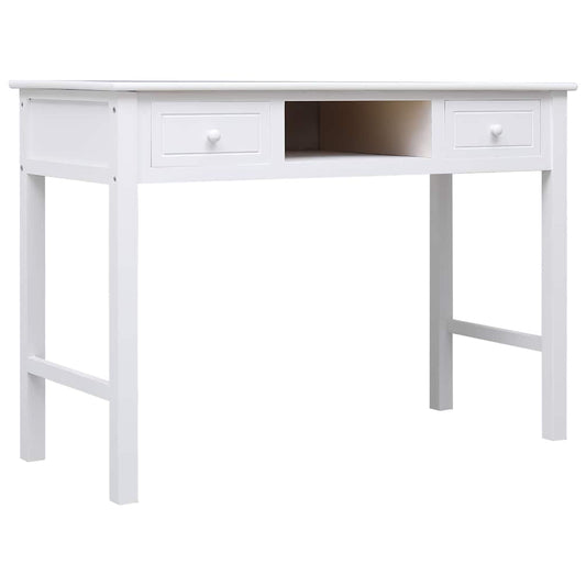 284157 vidaXL Writing Desk White 110x45x76 cm Wood 284157 vidaXL Writing Desk White 110x45x76 cm Wood