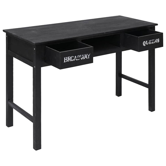 284161 vidaXL Console Table Black 110x45x76 cm Wood 284161 vidaXL Console Table Black 110x45x76 cm Wood