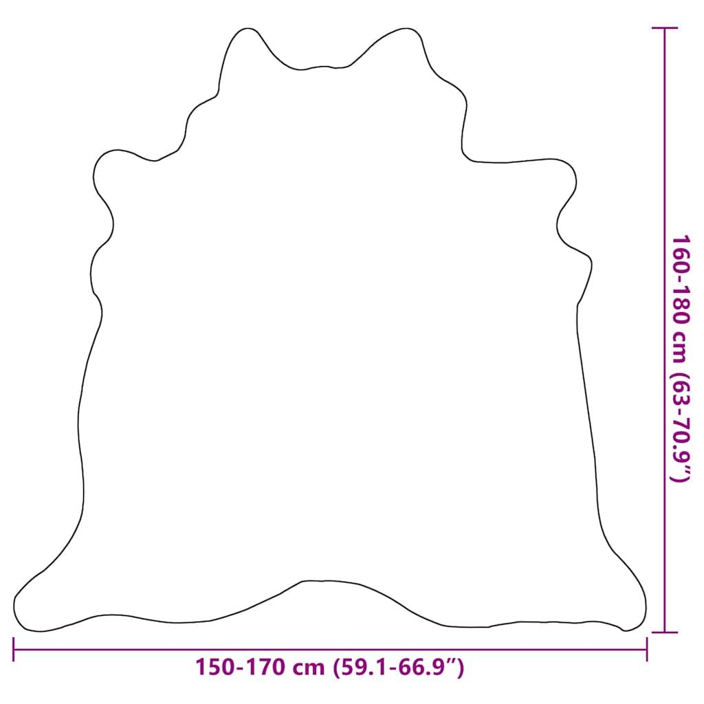 284345 vidaXL Real Cow Hide Rug 150x170 cm Beige