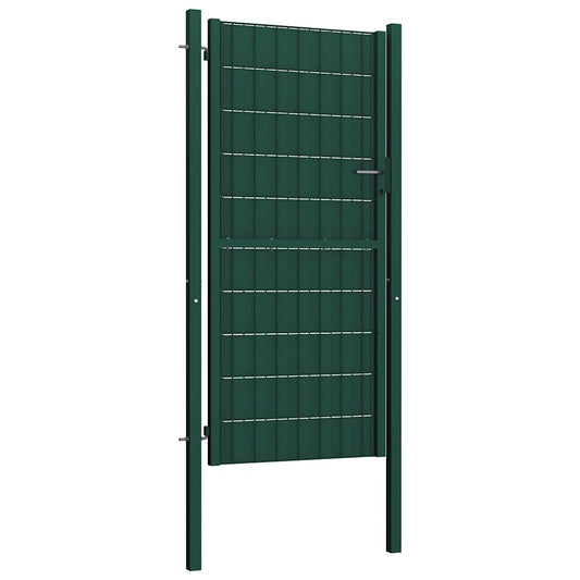 145229 vidaXL Fence Gate PVC and Steel 100x124 cm Green 145229 vidaXL Fence Gate PVC and Steel 100x124 cm Green