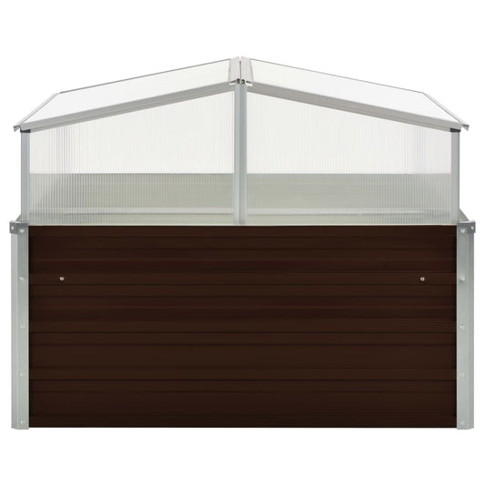 Greenhouse Brown 100x100x85 cm Galvanised Steel Greenhouse Brown 100x100x85 cm Galvanised Steel