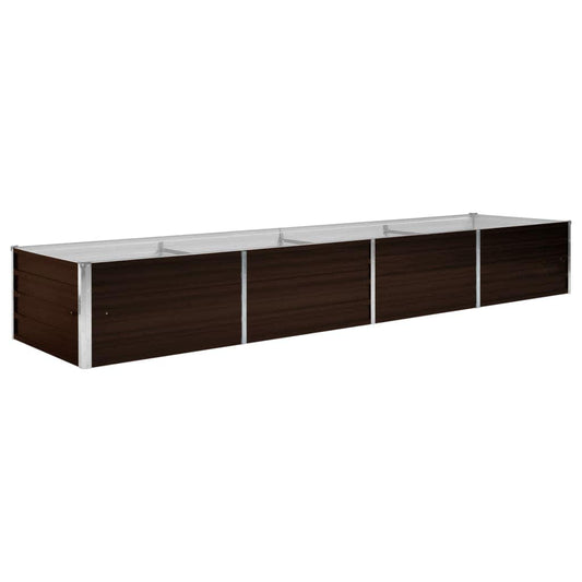 Garden Raised Bed Brown 320x80x45 cm Galvanised Steel Garden Raised Bed Brown 320x80x45 cm Galvanised Steel