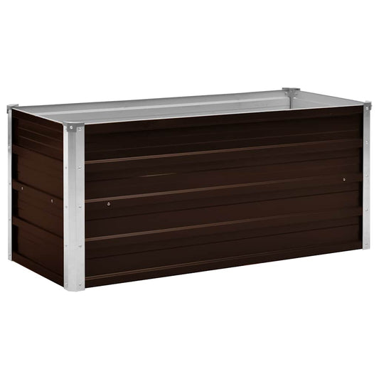 Garden Raised Bed Brown 100x40x45 cm Galvanised Steel Garden Raised Bed Brown 100x40x45 cm Galvanised Steel