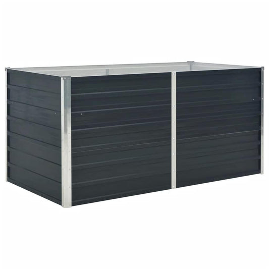 Raised Garden Bed Anthracite 160x80x77 cm Galvanised Steel Raised Garden Bed Anthracite 160x80x77 cm Galvanised Steel