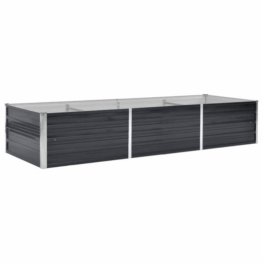 Garden Raised Bed Anthracite 240x80x45 cm Galvanised Steel Garden Raised Bed Anthracite 240x80x45 cm Galvanised Steel