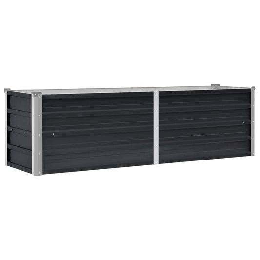 Garden Raised Bed Anthracite 160x40x45 cm Galvanised Steel Garden Raised Bed Anthracite 160x40x45 cm Galvanised Steel