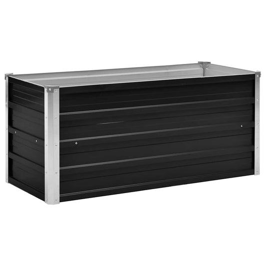 Garden Raised Bed Anthracite 100x40x45 cm Galvanised Steel Garden Raised Bed Anthracite 100x40x45 cm Galvanised Steel