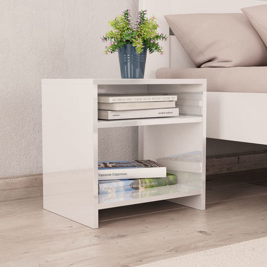 Bedside Cabinets 2 pcs High Gloss White 40x30x40 cm Engineered Wood Bedside Cabinets 2 pcs High Gloss White 40x30x40 cm Engineered Wood