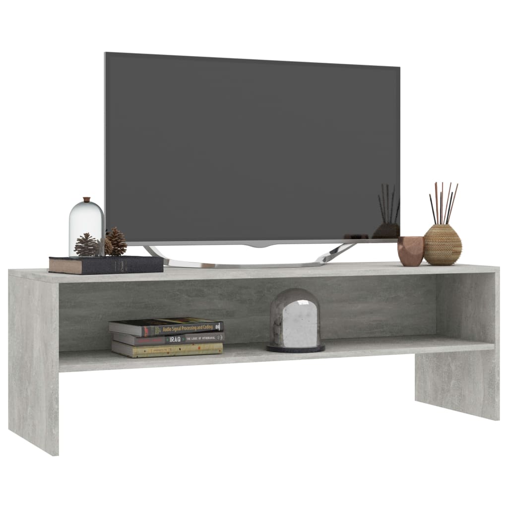 800040 vidaXL TV Cabinet Concrete Grey 120x40x40 cm Engineered Wood