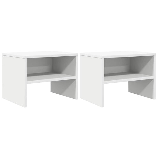 Bedside Cabinets 2 pcs White 40x30x30 cm Engineered Wood Bedside Cabinets 2 pcs White 40x30x30 cm Engineered Wood