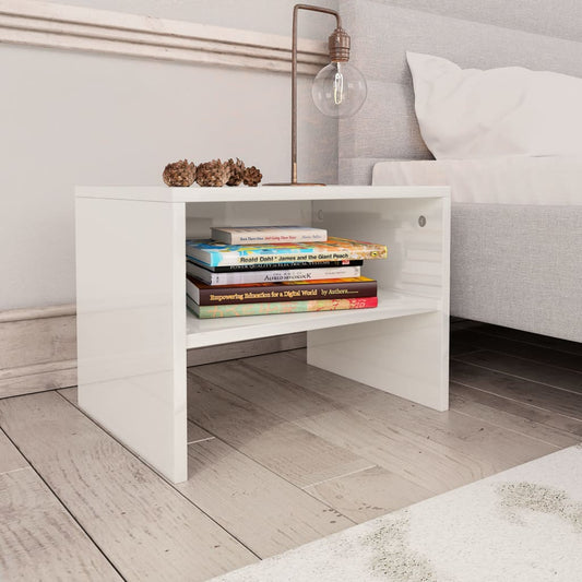 Bedside Cabinets 2 pcs High Gloss White 40x30x30 cm Engineered Wood Bedside Cabinets 2 pcs High Gloss White 40x30x30 cm Engineered Wood