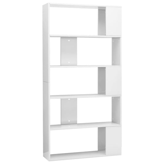 Book Cabinet/Room Divider High Gloss White 80x24x159 cm Engineered Wood Book Cabinet/Room Divider High Gloss White 80x24x159 cm Engineered Wood