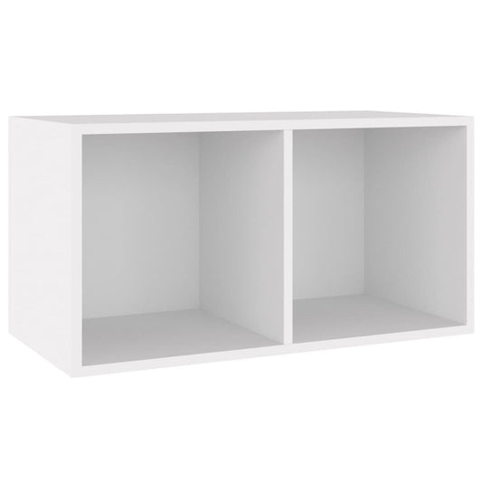 Vinyl Storage Box White 71x34x36 cm Engineered Wood Vinyl Storage Box White 71x34x36 cm Engineered Wood