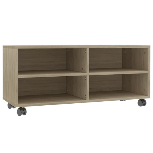 TV Cabinet with Castors Sonoma Oak 90x35x35 cm Engineered Wood TV Cabinet with Castors Sonoma Oak 90x35x35 cm Engineered Wood
