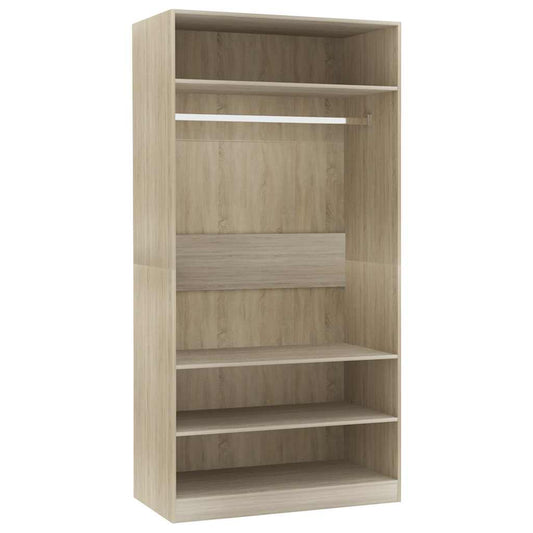 Wardrobe Sonoma Oak 100x50x200 cm Engineered Wood Wardrobe Sonoma Oak 100x50x200 cm Engineered Wood