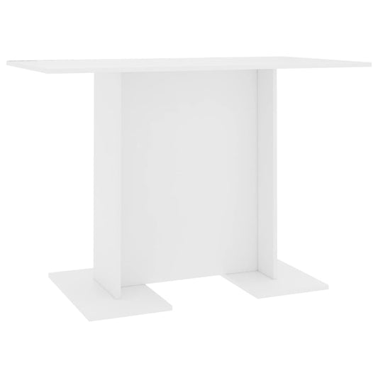 800243 vidaXL Dining Table White 110x60x75 cm Engineered Wood 800243 vidaXL Dining Table White 110x60x75 cm Engineered Wood