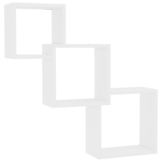 Cube Wall Shelf White 68x15x68 cm Engineered Wood Cube Wall Shelf White 68x15x68 cm Engineered Wood