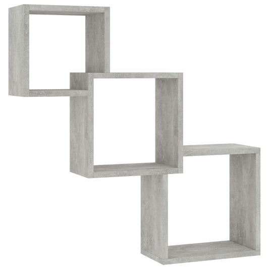 Cube Wall Shelf Concrete Grey 68x15x68 cm Engineered Wood Cube Wall Shelf Concrete Grey 68x15x68 cm Engineered Wood