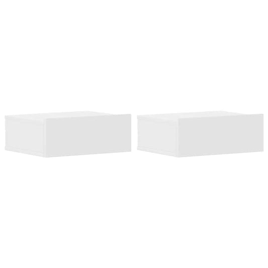 800307 vidaXL Floating Nightstands 2 pcs White 40x30x15 cm Engineered Wood 800307 vidaXL Floating Nightstands 2 pcs White 40x30x15 cm Engineered Wood