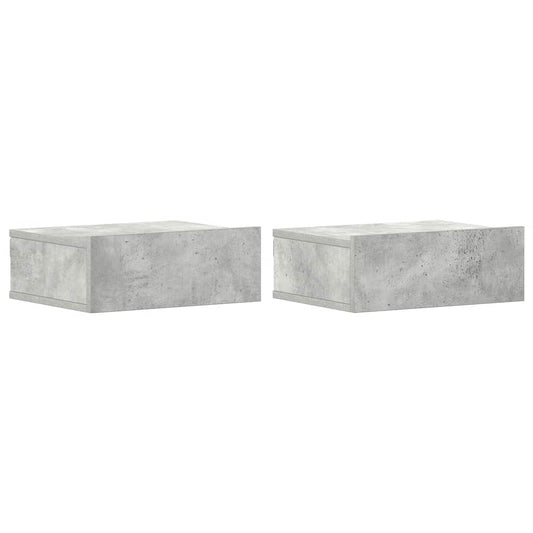 Floating Nightstands 2 pcs Concrete Grey 40x30x15 cm Engineered Wood Floating Nightstands 2 pcs Concrete Grey 40x30x15 cm Engineered Wood