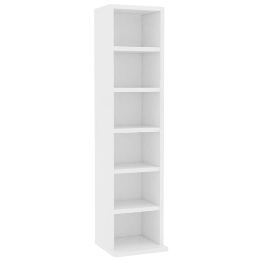 CD Cabinet White 21x20x88 cm Engineered Wood CD Cabinet White 21x20x88 cm Engineered Wood
