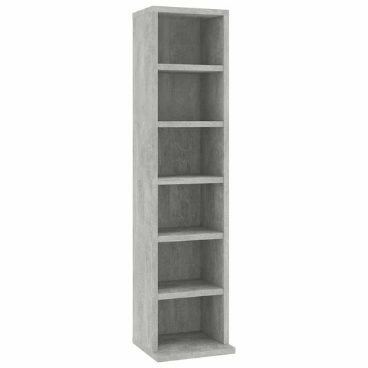 CD Cabinet Concrete Grey 21x20x88 cm Engineered Wood CD Cabinet Concrete Grey 21x20x88 cm Engineered Wood