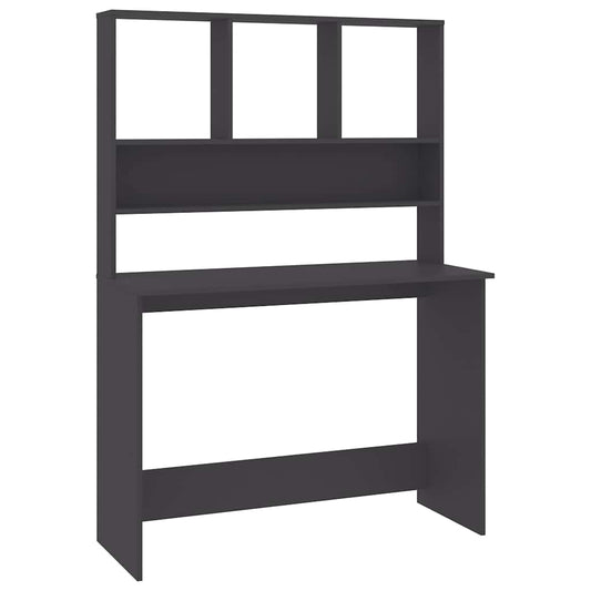 800389 vidaXL Desk with Shelves Grey 110x45x157 cm Engineered Wood 800389 vidaXL Desk with Shelves Grey 110x45x157 cm Engineered Wood