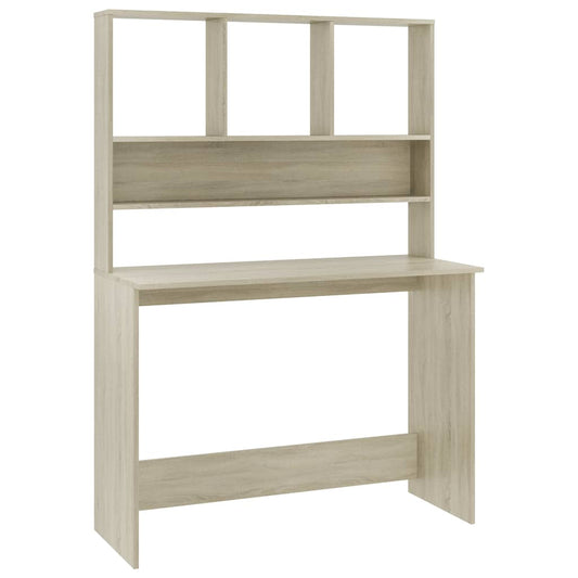 800390 vidaXL Desk with Shelves Sonoma Oak 110x45x157 cm Engineered Wood 800390 vidaXL Desk with Shelves Sonoma Oak 110x45x157 cm Engineered Wood